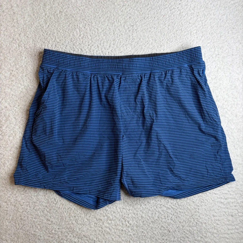 Rhone Mako athletic Mens Blue Striped Training Shorts XXL MAP-181 SS18